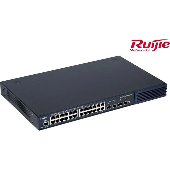 RUIJIE 24port RG-S2910-24GT4SFP-UP-H(V3.0) GIGABIT 4-SFP 370W YÖNETİLEBİLİR POE SWITCH-- ürün görseli 1