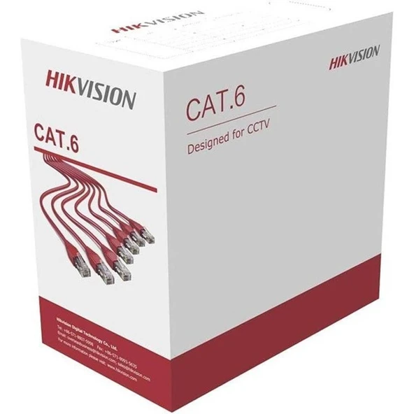 HIKVISION 305metre DS-1LN6OUSPE Utp Cat6 Outdoor Sıyah 23 Awg Kablo ürün görseli 1