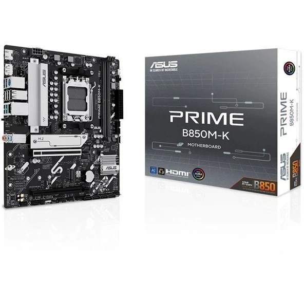 ASUS PRIME B850M-K DDR5 HDMI-DP PCIE 5.0 AM5 MATX ürün görseli 1