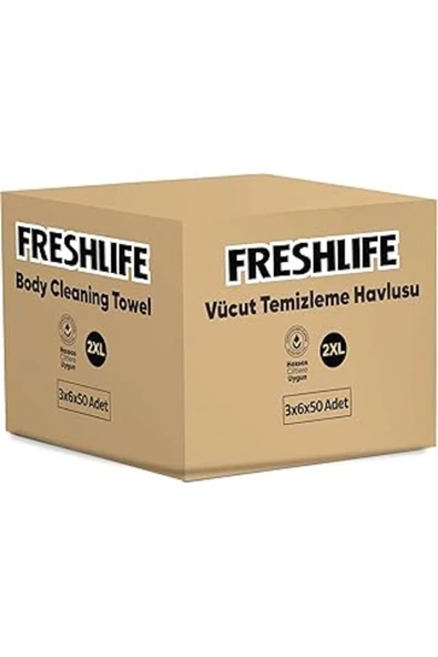 NZM TİCARET Freshlife Vücut Temizleme Havlusu 3X6X50 (900 Yaprak) ürün görseli 1