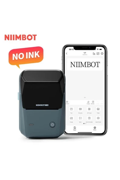 B1 Bluetooth Termal Etiket Yazıcı - Göl Mavisi ürün görseli 1
