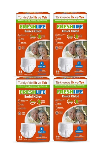 FRESHLİFE NETKAL Freshlife Külot Large Hasta Bezi 4 PAKET (120 ADET) ürün görseli 1