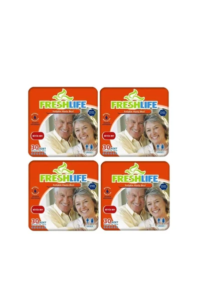 FRESHLİFE NETKAL Freshlife Belbantlı Large Hasta Bezi 4 PAKET (120 ADET) ürün görseli 1