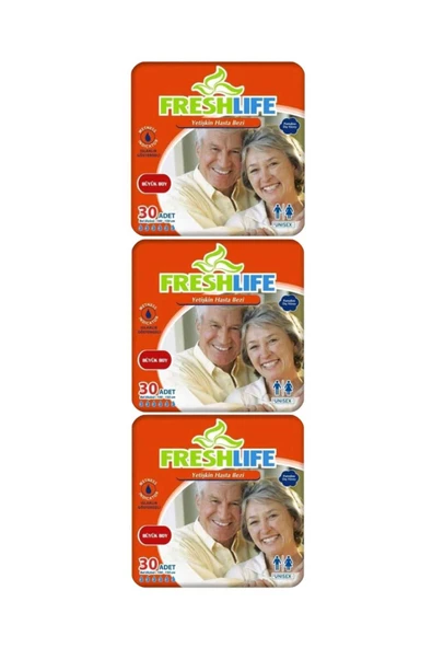FRESHLİFE Belbantlı Large Hasta Bezi 3 PAKET (90 ADET) ürün görseli 1