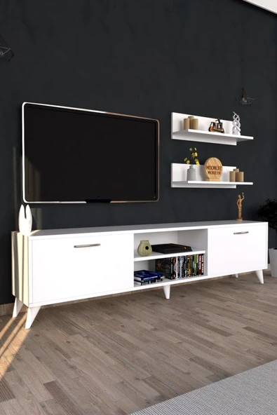Zümrüt Tv Ünitesi  Beyaz - Resim 3