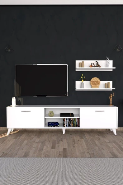 Zümrüt Tv Ünitesi  Beyaz - Resim 5