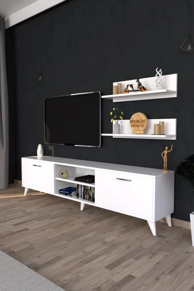Zümrüt Tv Ünitesi  Beyaz - Resim 2