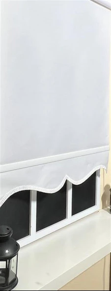StorBurada Düz Beyaz Stor Perde Alüminyum Kasa STB-5300  Beyaz 120 x 260 ürün görseli 1