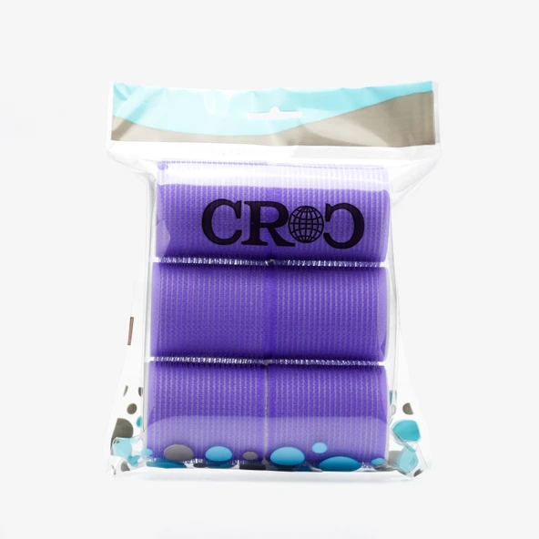 Croc 1203 Mor Cırtlı Sünger Bigudi 6Lı Çap 5Cm ürün görseli 1