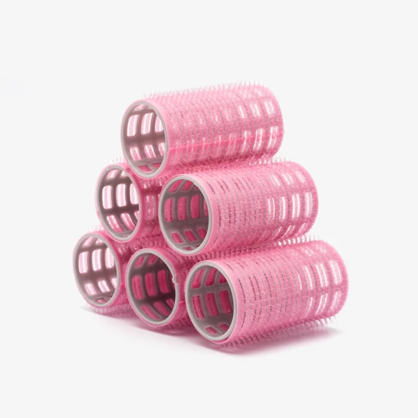 Croc 1202 Pembe Cırtlı Bigudi 6Lı Çap 3,3Cm ürün görseli 1