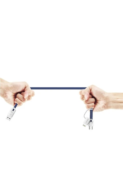 Apple Lightning Micro Usb Akıllı Şarj Data Kablosu - Resim 6