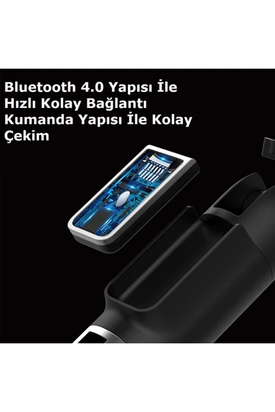 P50 Bluetooth Tripod Selfie Çubuğu-beyaz - Resim 3