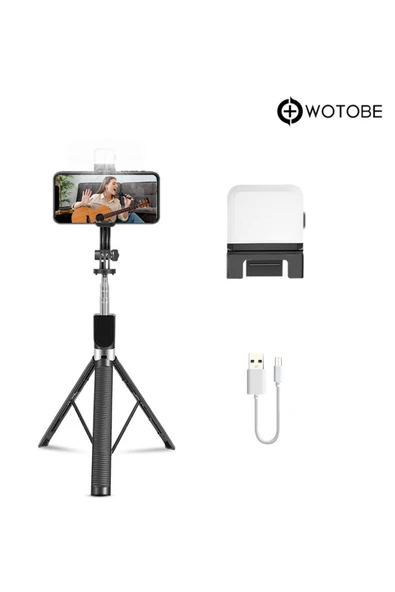 7 Kademeli 360 Derece Ayarlanabilir 1.70 Metre Kumandalı Kamera Sabitleyici Tripod ürün görseli 1