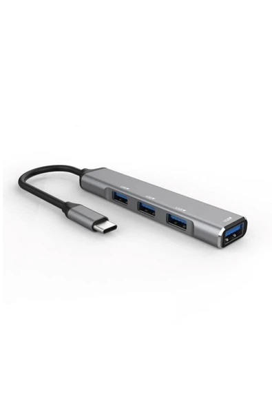 Type C Giriş 4x Usb Hub Otg Cihazı Laptop Notebook Bilgisayar Telefon Televizyon Usb Çoklayıcı ürün görseli 1