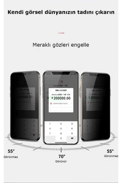 Apple Iphone 12 Pro Kor Privacy Cam Ekran Koruyucu - Resim 6