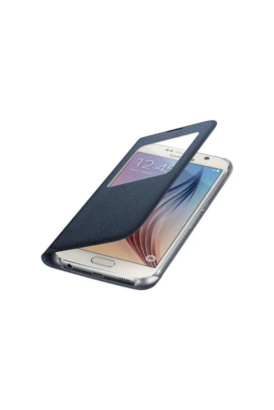 Samsung Galaxy S6 Uyku Modlu Pencereli Fabric Kılıf ürün görseli 1