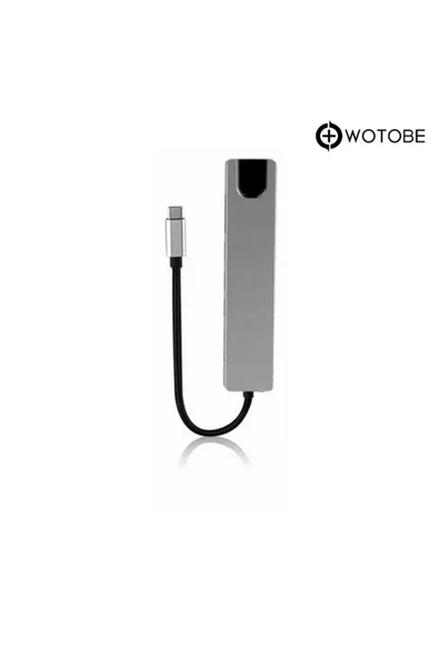 8'i 1 Arada 4K 60Hz USB Type C SD TF HDTV Rj45 Dönüştürücü Hub ürün görseli 1