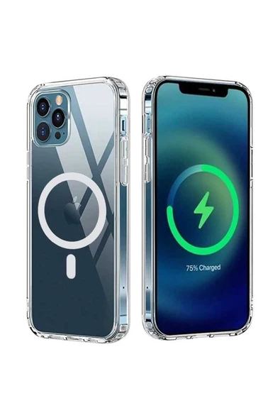 Apple Iphone 12 Pro Kılıf Tacsafe Wireless Kapak - Resim 8