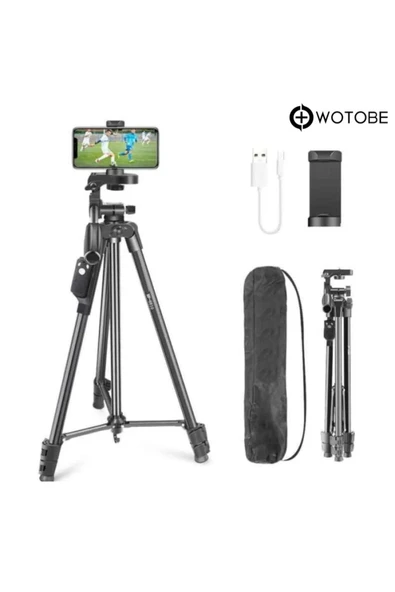 Bluetooth Kumandalı Ayarlanabilir Android iOS Kamera Uyumlu Tutucu Çanta Sabitleyici Tripod ürün görseli 1