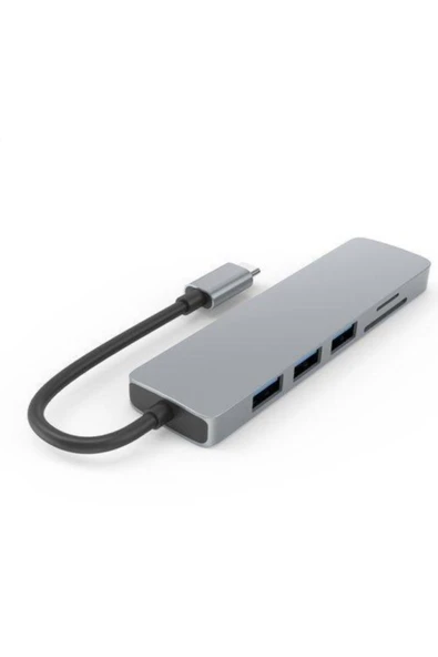 6-1 Macbook Matebook Usb 3.0 Kart Okuyucu Hdmi Type-c Çevirici ürün görseli 1