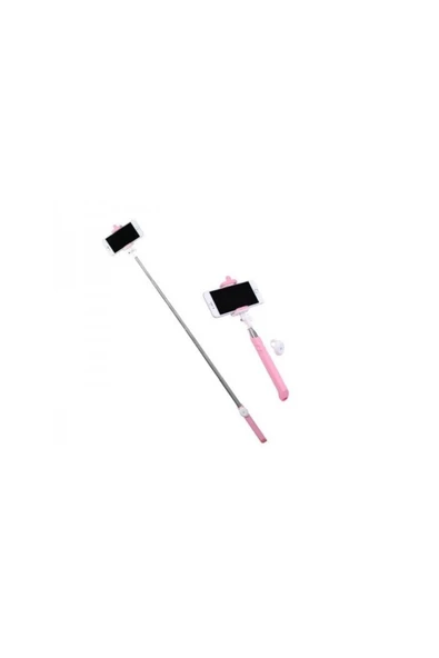 P3 Iphone Android  Uyumlu Bluetooth Kumandalı Selfie Çubuğu-pembe ürün görseli 1