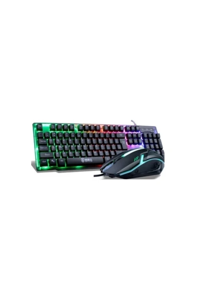 Lennox T302 Rgb Işıklı Mekanik Q Klavye Mouse Fare Set ürün görseli 1