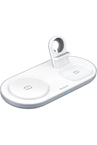 3in1 İphone Watch Uyumlu Magsafe Kablosuz Şarj Cihazı Beyaz Ch-7060 ürün görseli 1