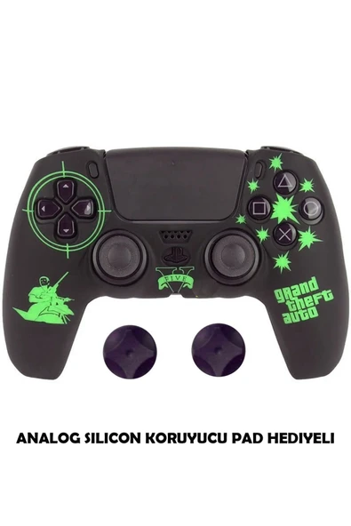 PS5 Dualsense Koruyucu Silikon Kılıf + Analog Silikon Koruyucu ürün görseli 1