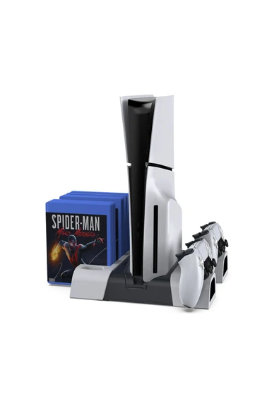 PS5 Disk Dijital/PS5 Slim Disk Dijital Uyumlu Multi Fonksiyonel Soğutucu Şarj İstasyonu ürün görseli 1