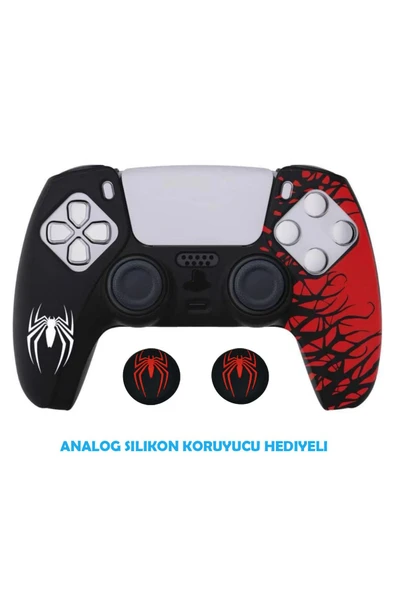 PS5 Dualsense Spider-Man Koruyucu Silikon Kılıf + Analog silikon Koruyucu ürün görseli 1
