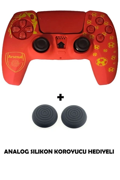 PS5 Dualsense Futbol Takımı Temalı Koruyucu Silikon Kılıf + Analog silikon Koruyucu ürün görseli 1