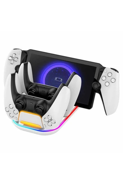 İpega PG-P5P03 3in1 Ps Portal/PS5 Dualsense RGB Şarj İstasyonu Dock ürün görseli 1