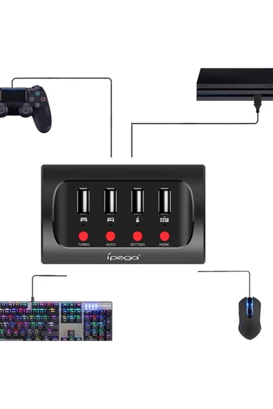 PS4/Nintendo Switch/Xbox One Kablolu Klavye ve Mouse Dönüştürücü Adaptör ürün görseli 1