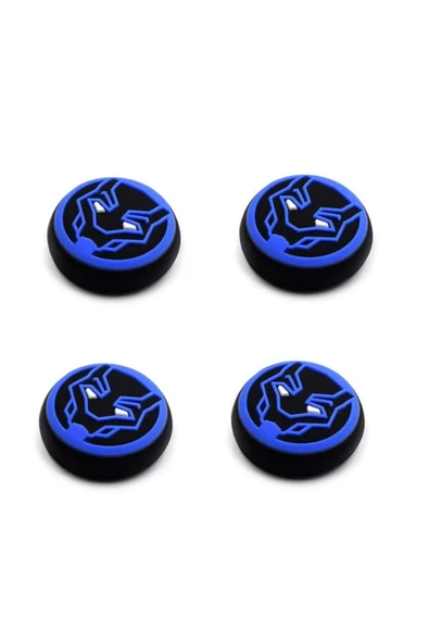 Desenli Sony Ps5/ps4/ps3 Analog Koruyucu Silikon Pad-black Panter ürün görseli 1