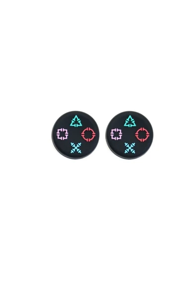 Geo Dizayn Desenli Sony Ps5/ps4/ps3 Uyumlu Analog Koruyucu Silikon Pad ürün görseli 1