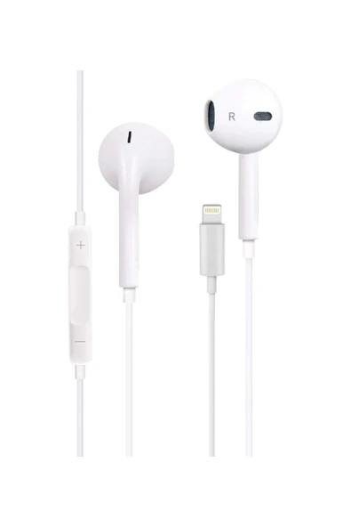 I7 Lighthing To Stereo Earphone Kablolu Kulaklık Beyaz ürün görseli 1