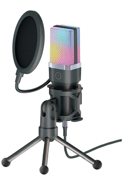 Medya Tech X1R USB Kablolu ASMR Rgb Oyuncu ve Stüdyo Mikrofonu ürün görseli 1