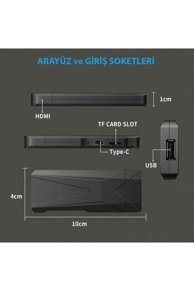 Android TV 8K+ Android 13 Ses kontrollü Kumanda 2GB Ram+16GB Hafıza Wi-Fi 5G Quad Core İşlemci - Resim 4