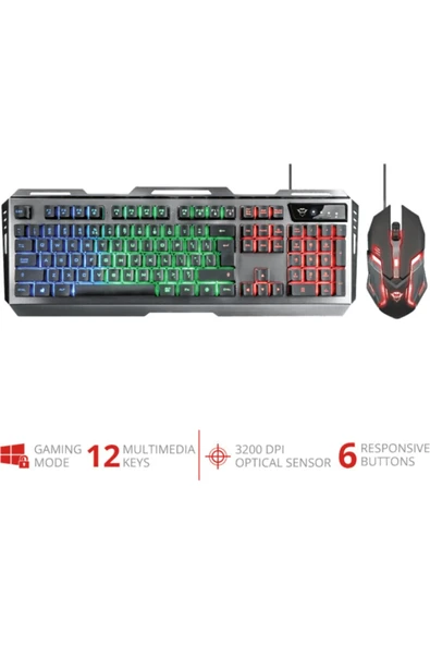 22895 GXT 845 Tural Combo Klavye & Mouse Bundle - Resim 2