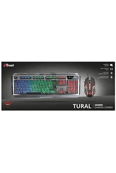 Trust Gxt 845 Tural Oyuncu Combo Kablolu Q Klavye Mouse Set - Resim 3