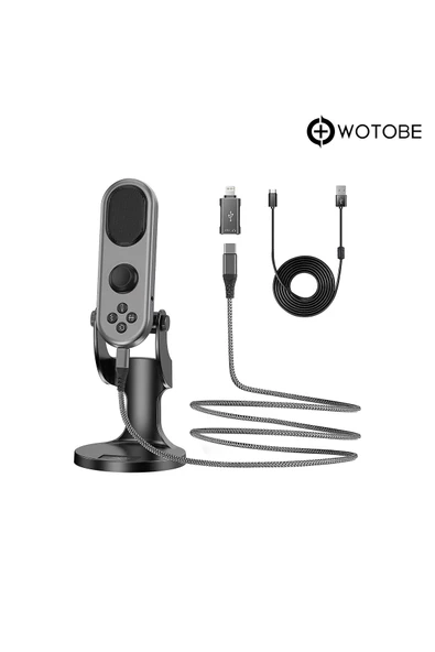 PC Playstation Android iPhone Uyumlu Condenser Mikrofon ürün görseli 1