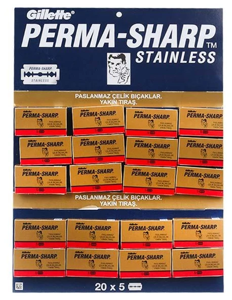 Perma-Sharp 100Lü Yaprak Jilet 20X5li Pkt ürün görseli 1