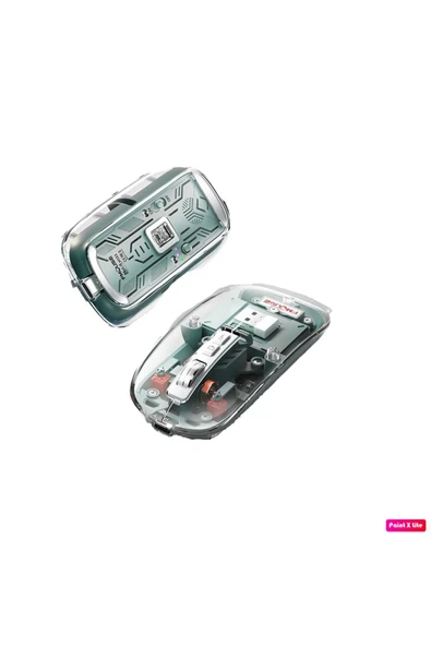 M133 Şeffaf Kablosuz Bluetooth Mouse Üç Modlu Sessiz Şarj Edilebilir - Resim 2