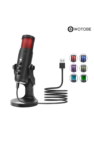 Ayarlanabilir Rgb Renk Değiştiren Usb Mikrofon ürün görseli 1