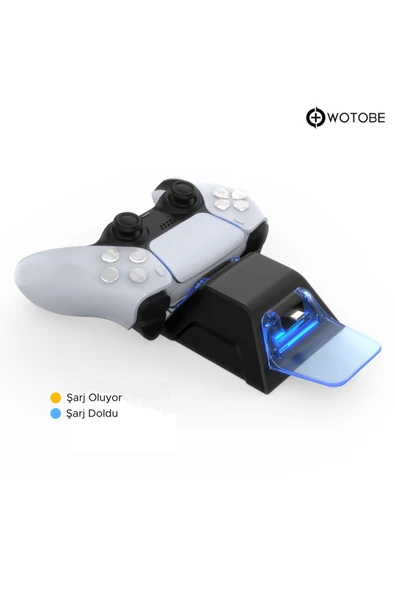 Işıklı Playstation 5 Dualsense Oyun Kolu Şarj Istasyonu ürün görseli 1