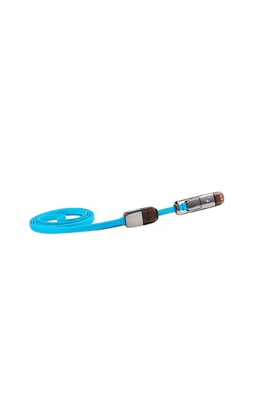 Remax Ikili Yassı 1 Metre Micro Usb Apple Lightning Şarj Data Kablosu ürün görseli 1