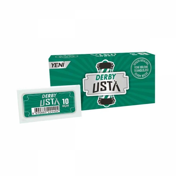 Derby Usta Çift Taraflı Jilet 10X10lu Paket (100Adet Yaprak Jilet) ürün görseli 1