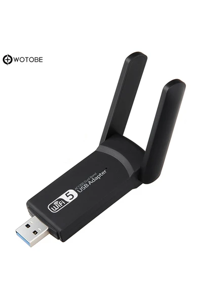 2.4/5 Uyumlu  GHz Kablosuz USB 3.0/2.0/1.1 Mac Windows Linux Uyumlu 1300Mbps Wi-Fi Adaptörü ürün görseli 1