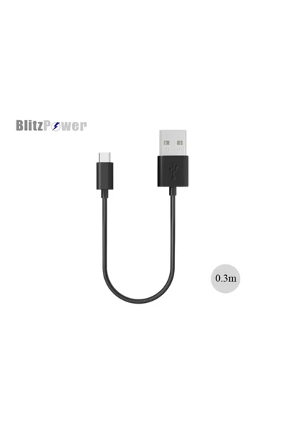 Kısa Usb Type-c Data Kablosu 0,3 Metre ürün görseli 1