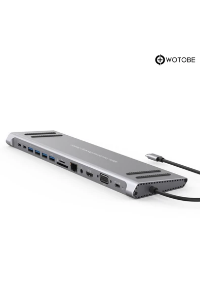 Pc Macbook 14'ü 1 Arada Type-c Multifonksiyonel Dönüştürücü Hub - Resim 2